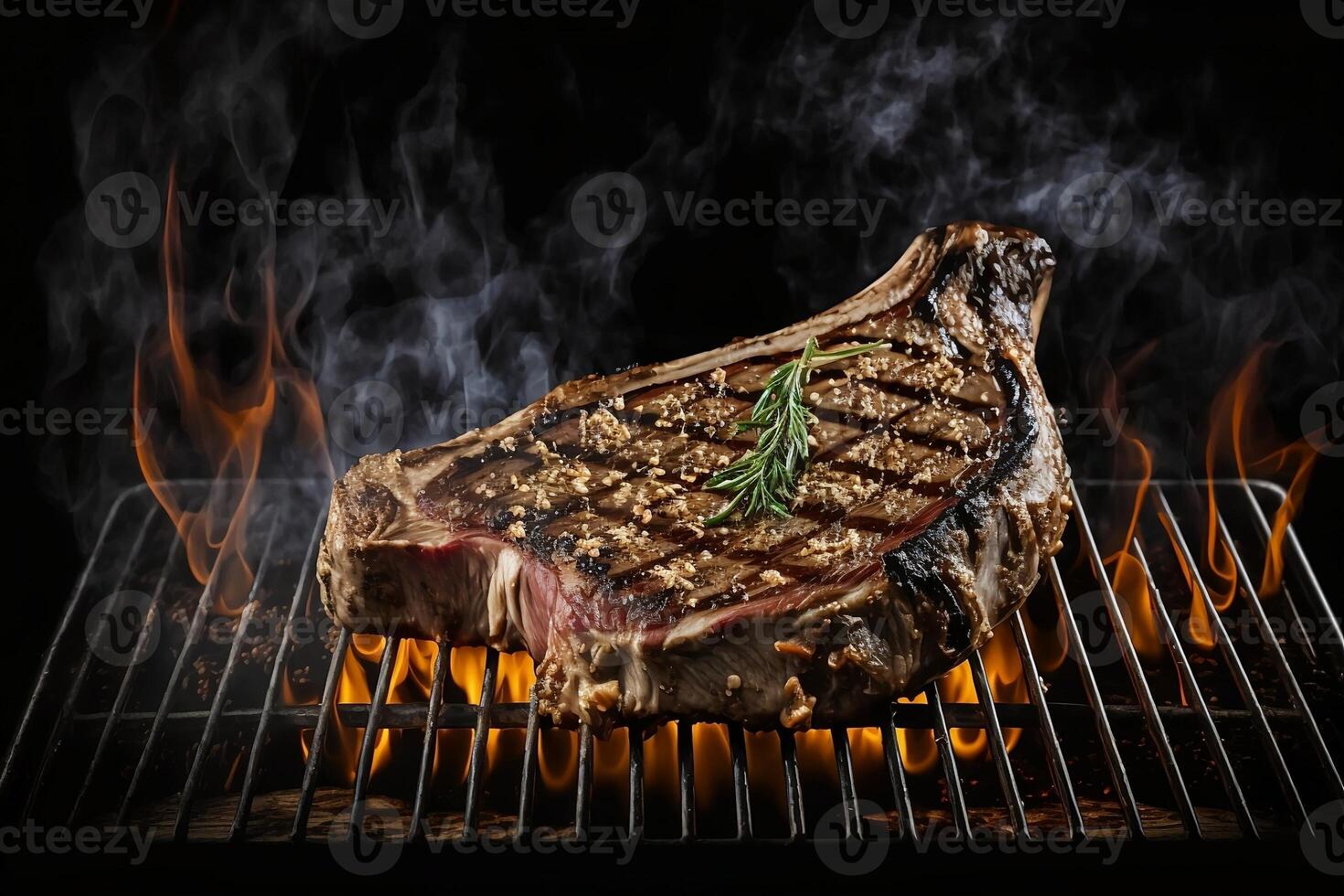 Grilled Bone Steak. photo