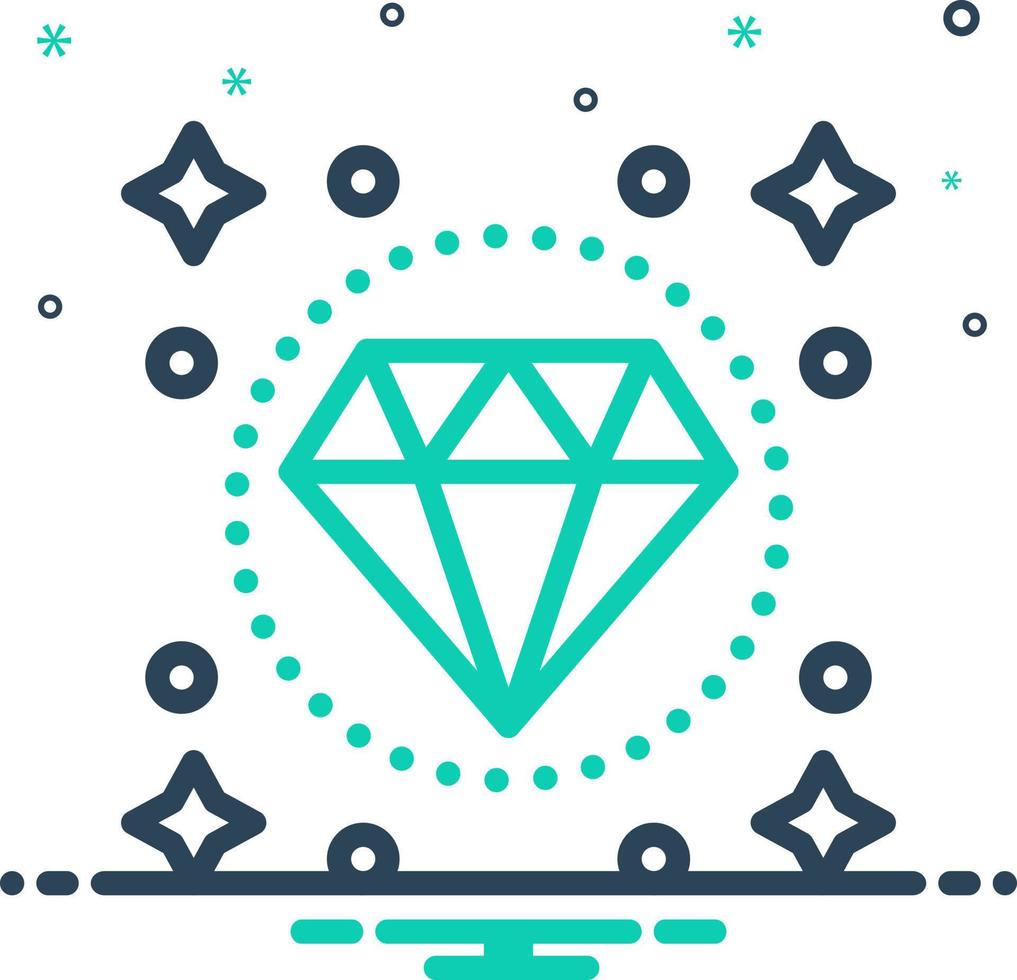 mix icon for diamonds vector