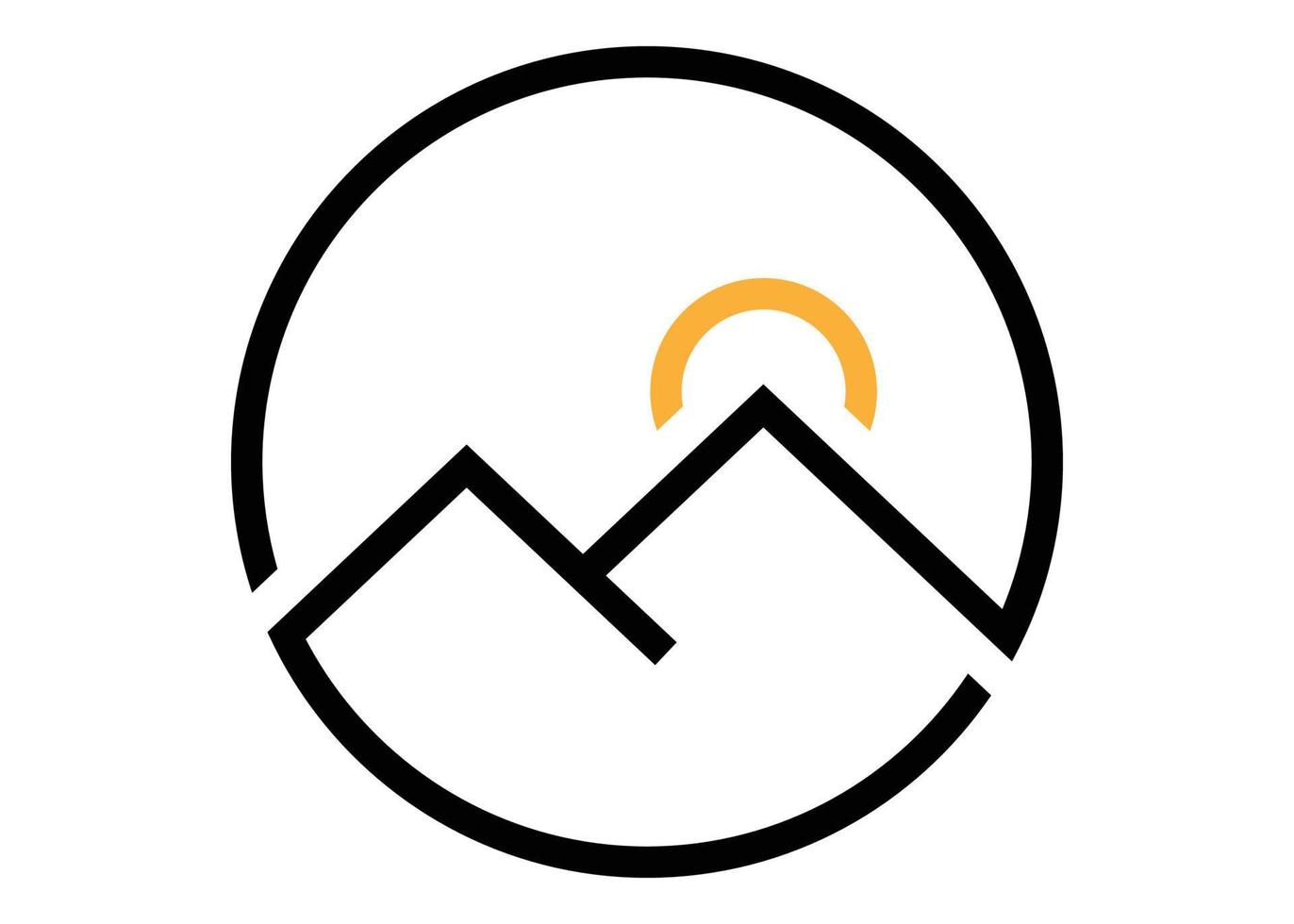 Mountain logo icon design template isolated vector