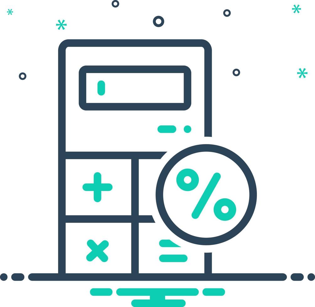 mix icon for percentage vector