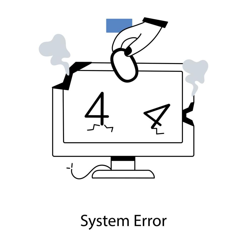 error del sistema de moda vector