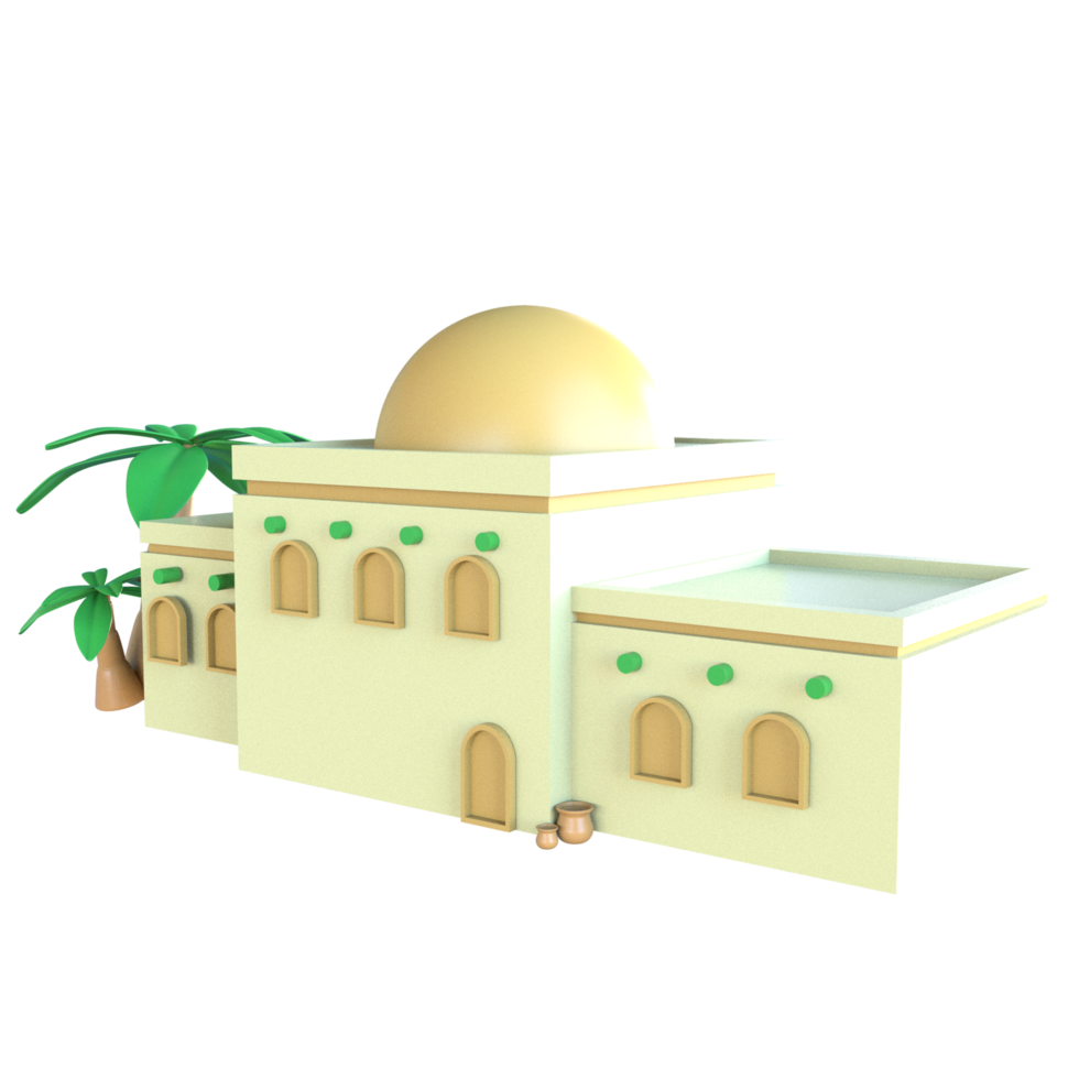 islamico edificio 3d icona png