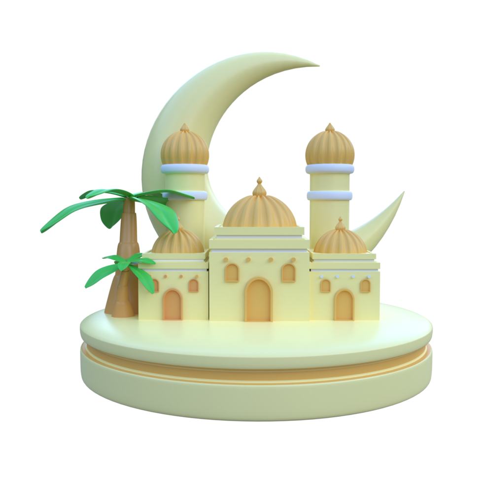 Ramadan podium 3d icoon png