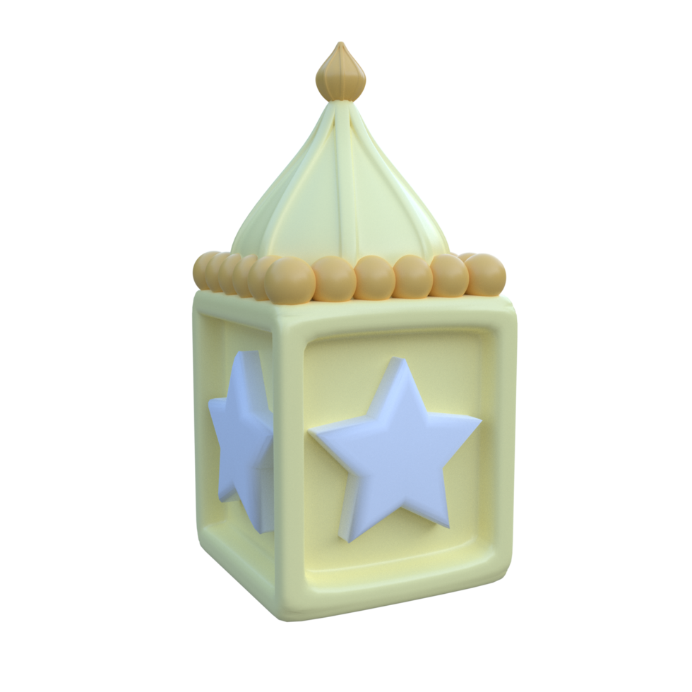 islámico linterna 3d icono png