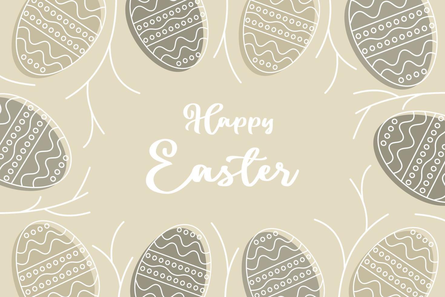 geometric pattern abstract background, with transparent easter ornament and twigs, Template for banner, poster, social media, spring greeting card. vector