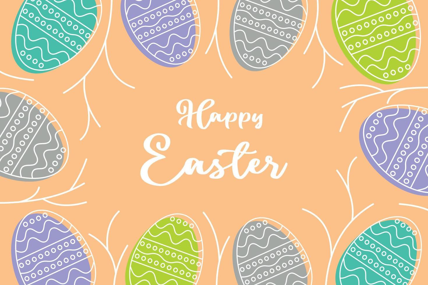 geometric pattern abstract background, with transparent easter ornament and twigs, Template for banner, poster, social media, spring greeting card. vector