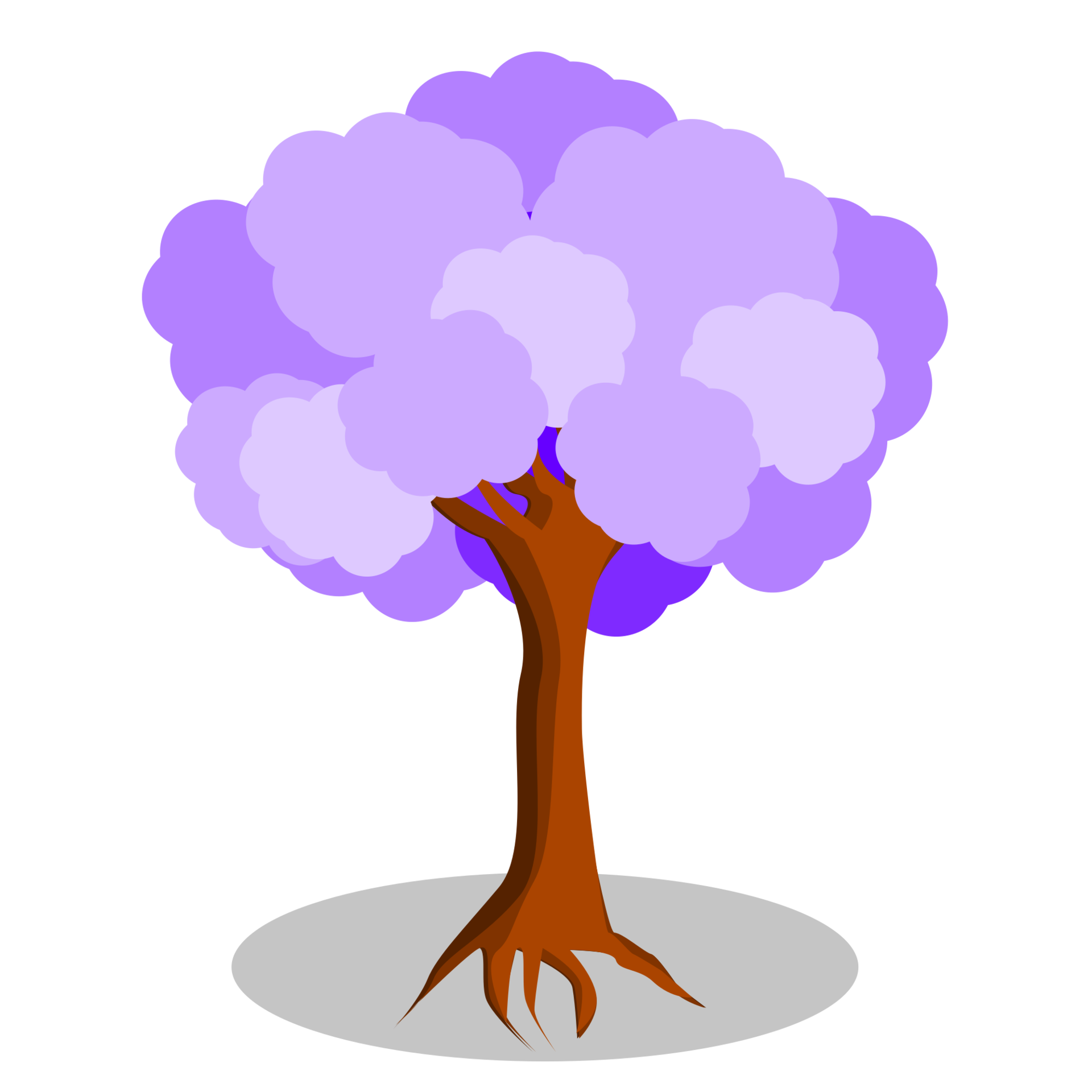 Free purple tree design 22478696 PNG with Transparent Background