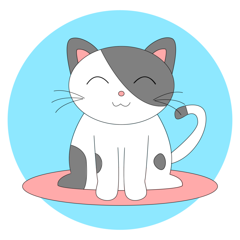 happy cat cartoon png