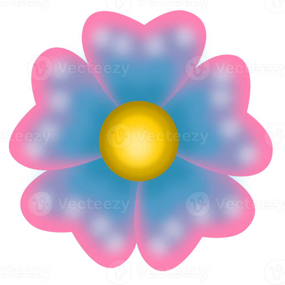 cute flower 3d png