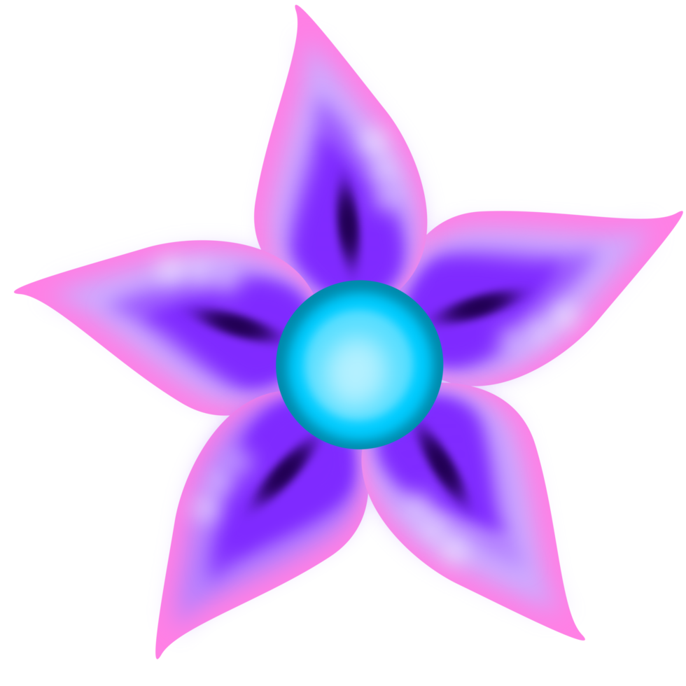 söt lila blomma stjärna png