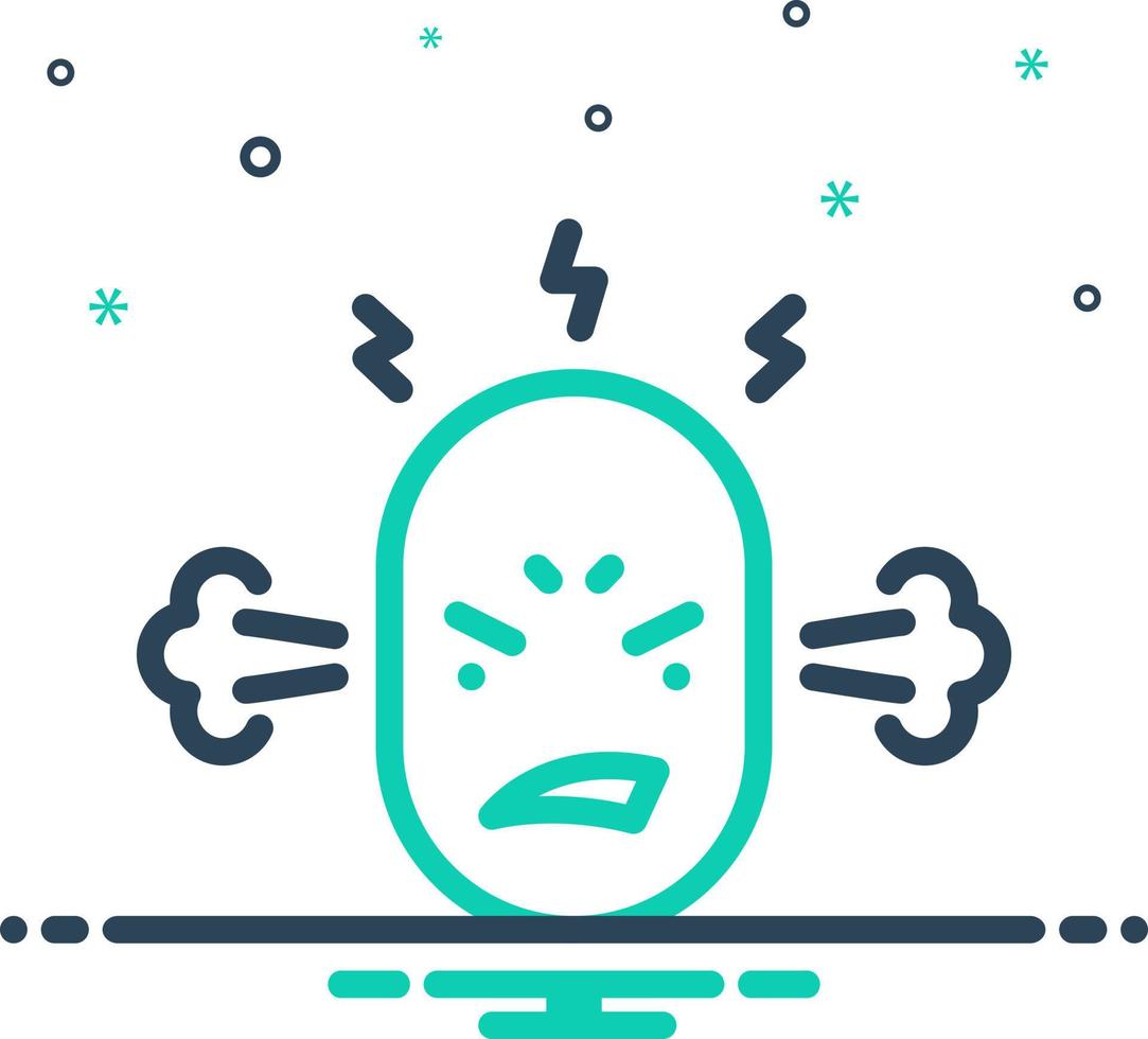 mix icon for anger vector