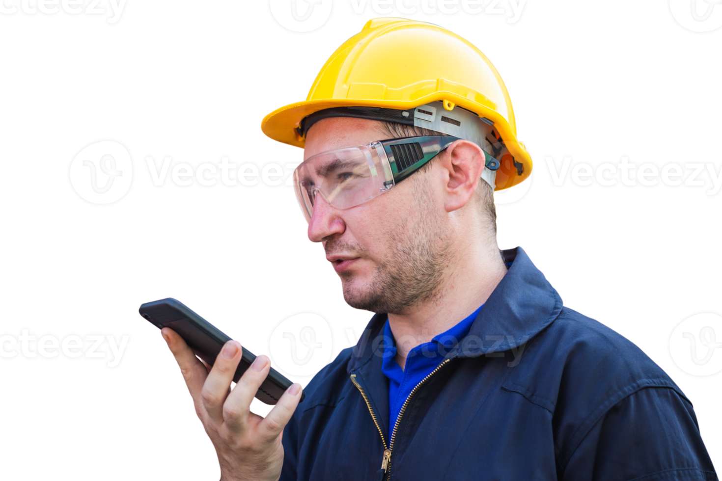 Engineer man, worker in hard hat png