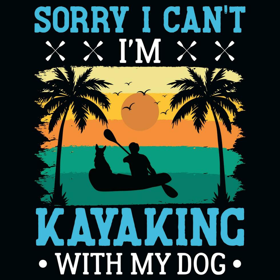 kayak gráficos camiseta diseño vector