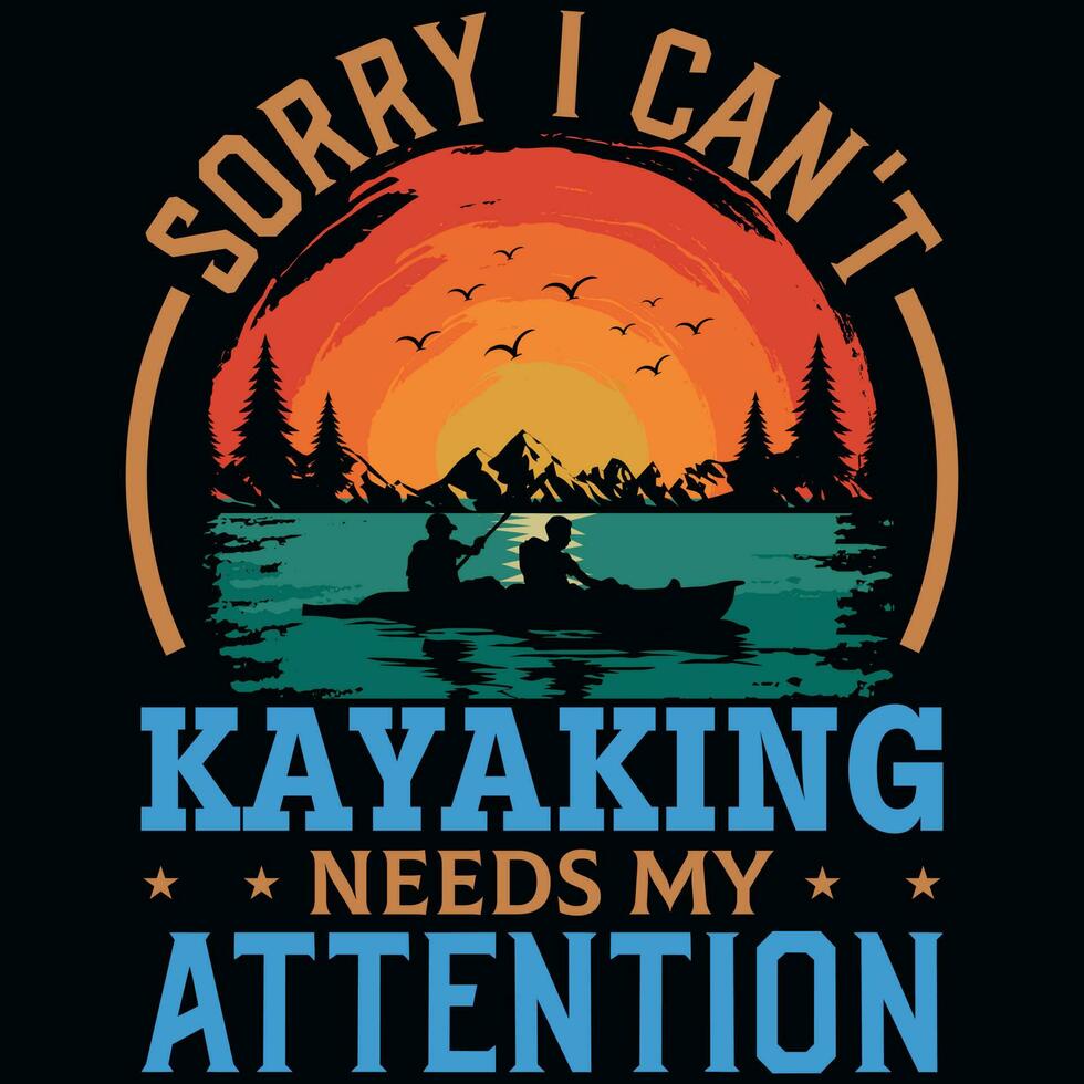 Kayaking graphics tshirt design vector