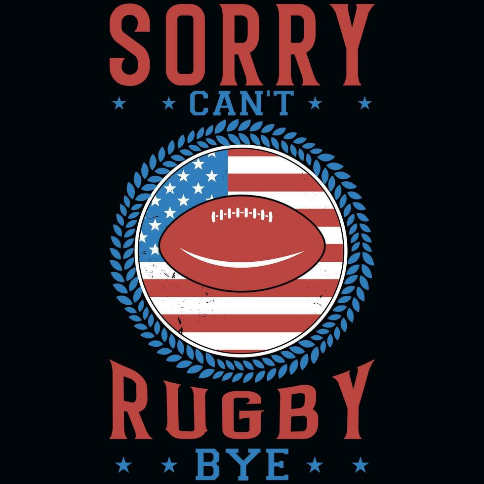 Rugby playing tshirt design vector