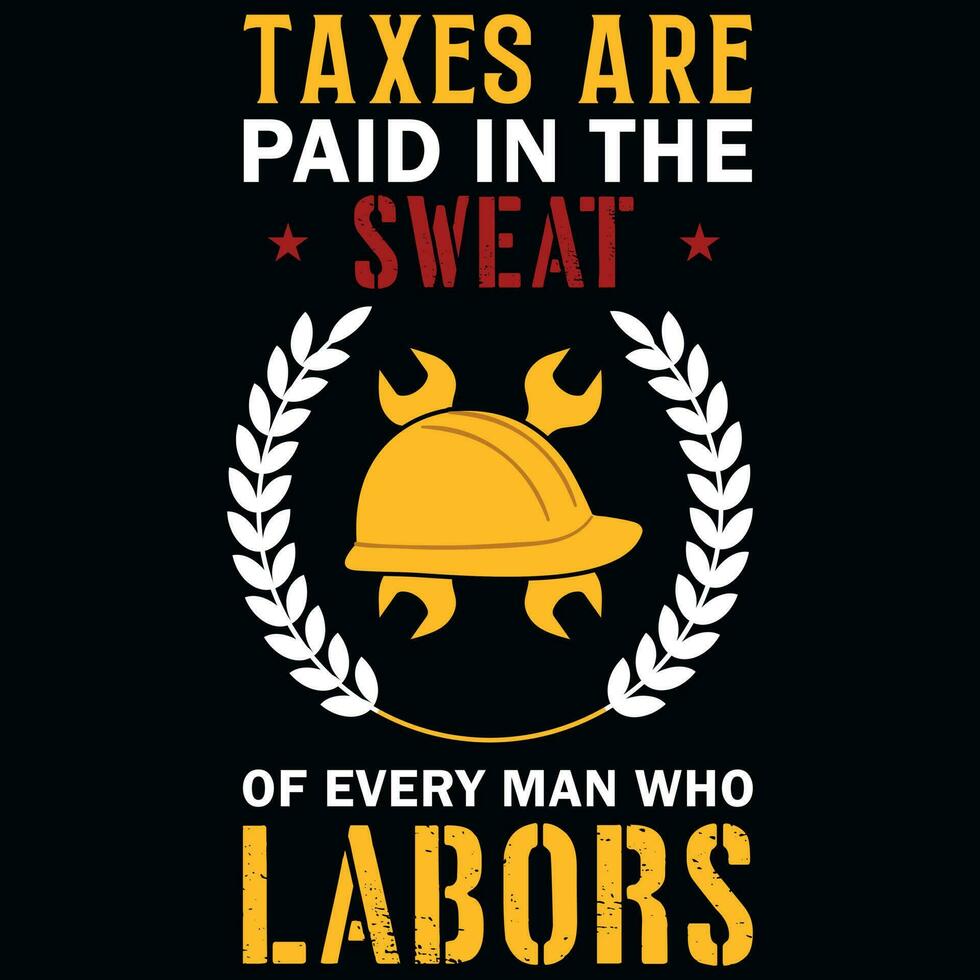 Labor day tshirt design vector