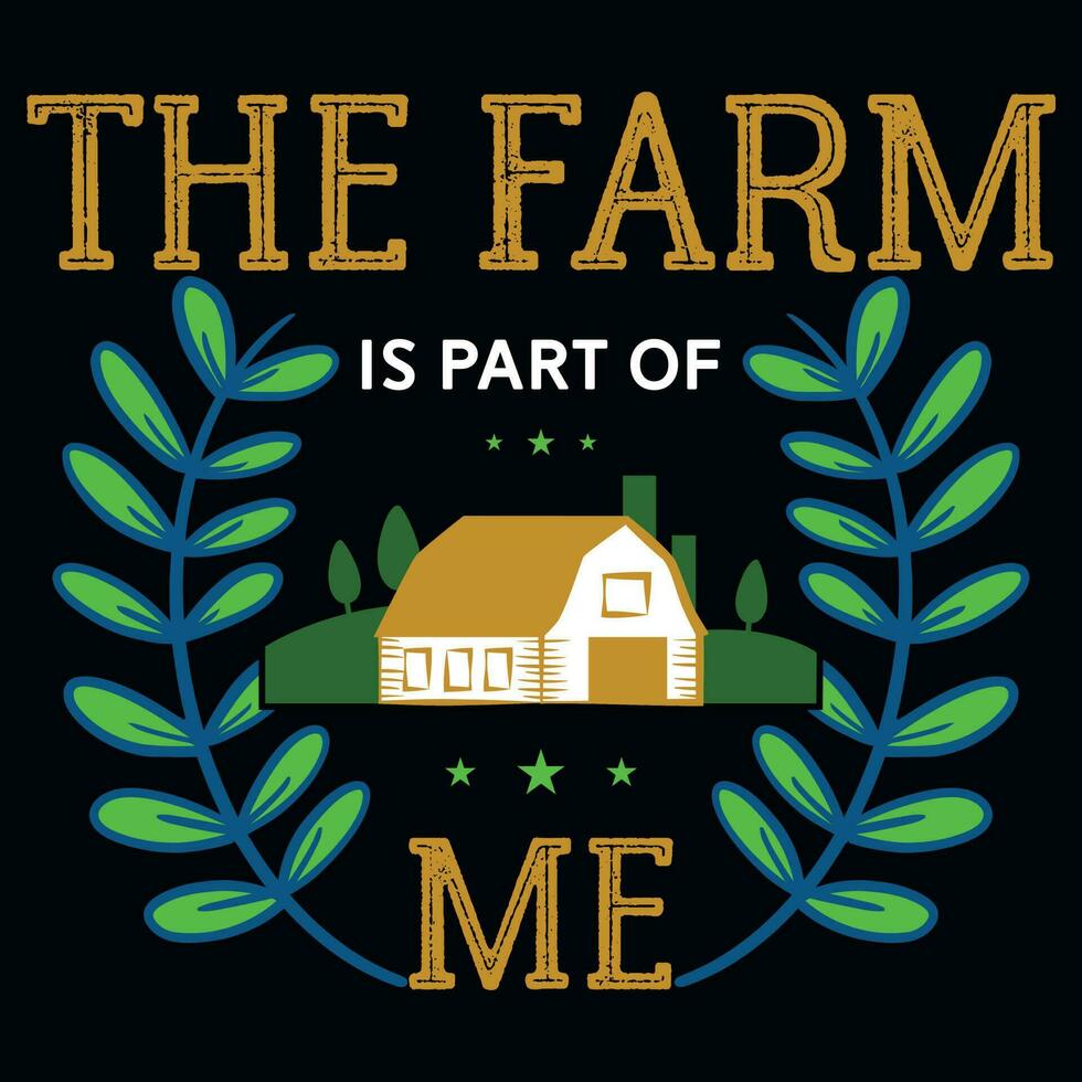 Farm tshirt design vector
