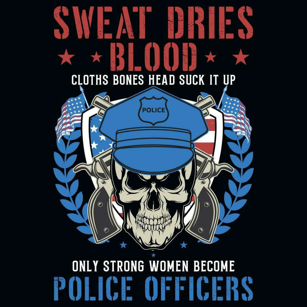 Police tshirt design vector