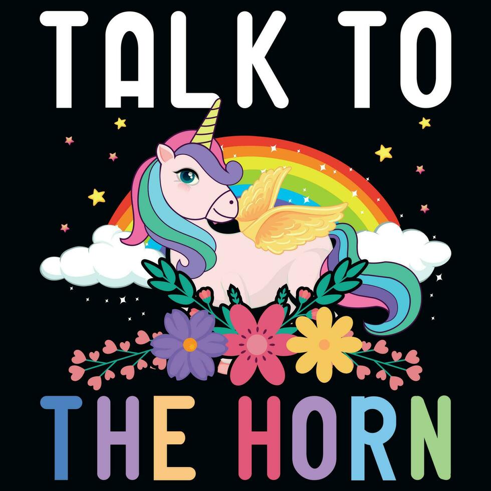 Unicorn graphics tshirt design vector