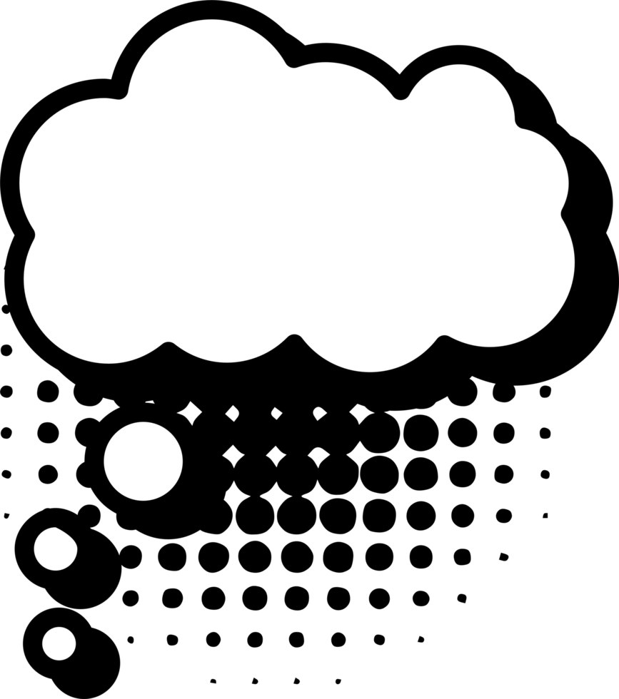 Thinking bubble png graphic clipart design