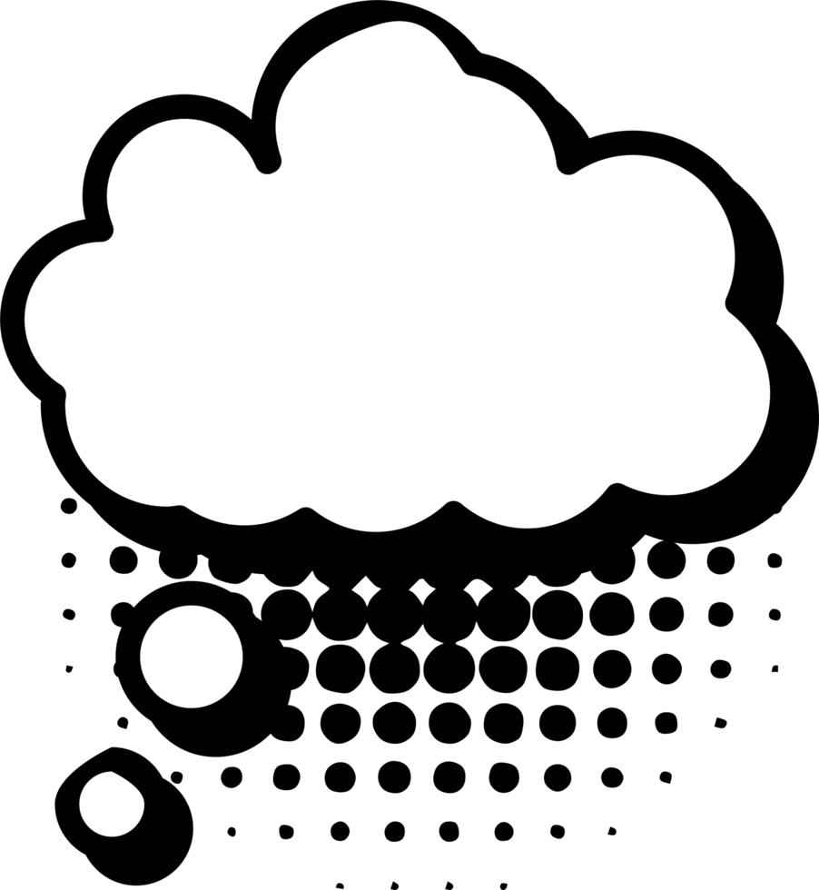 Thinking bubble png graphic clipart design