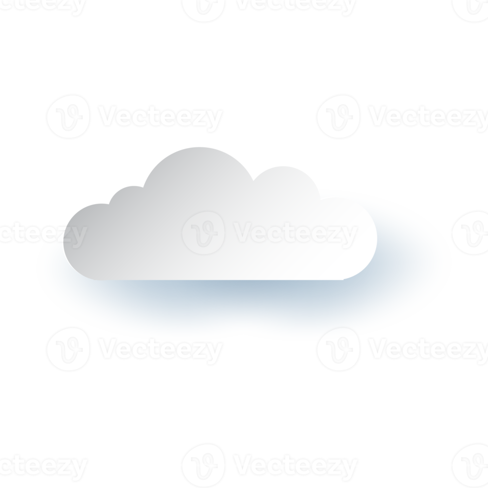 Cloud paper cut style with shadow. png