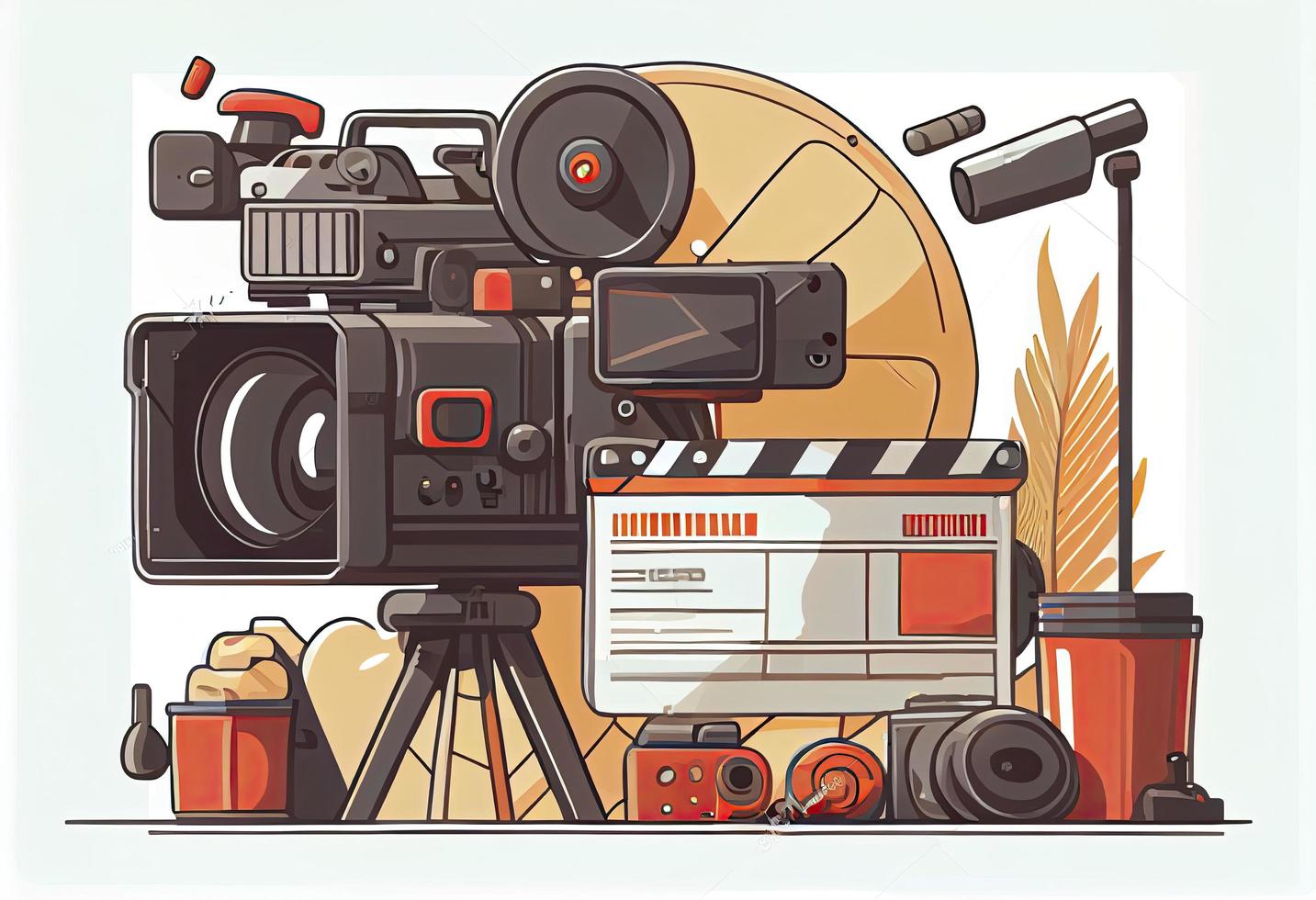 Video or movie production concept. Idea of shooting film photo