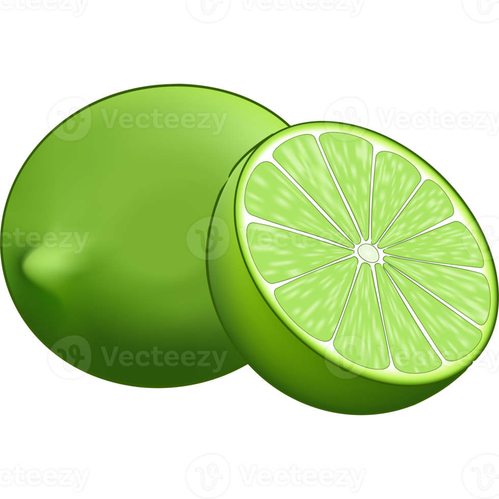 citron vert fruit tranche png