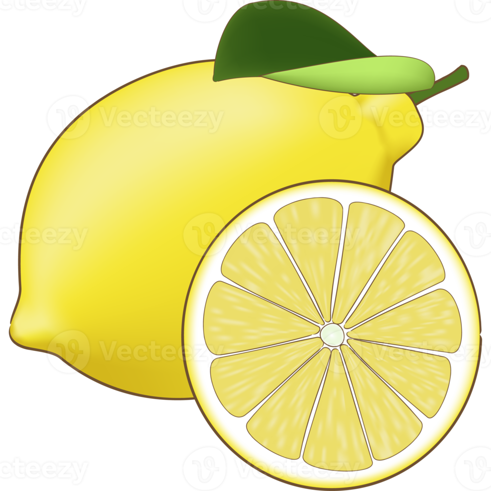 Lemon fruit slice png