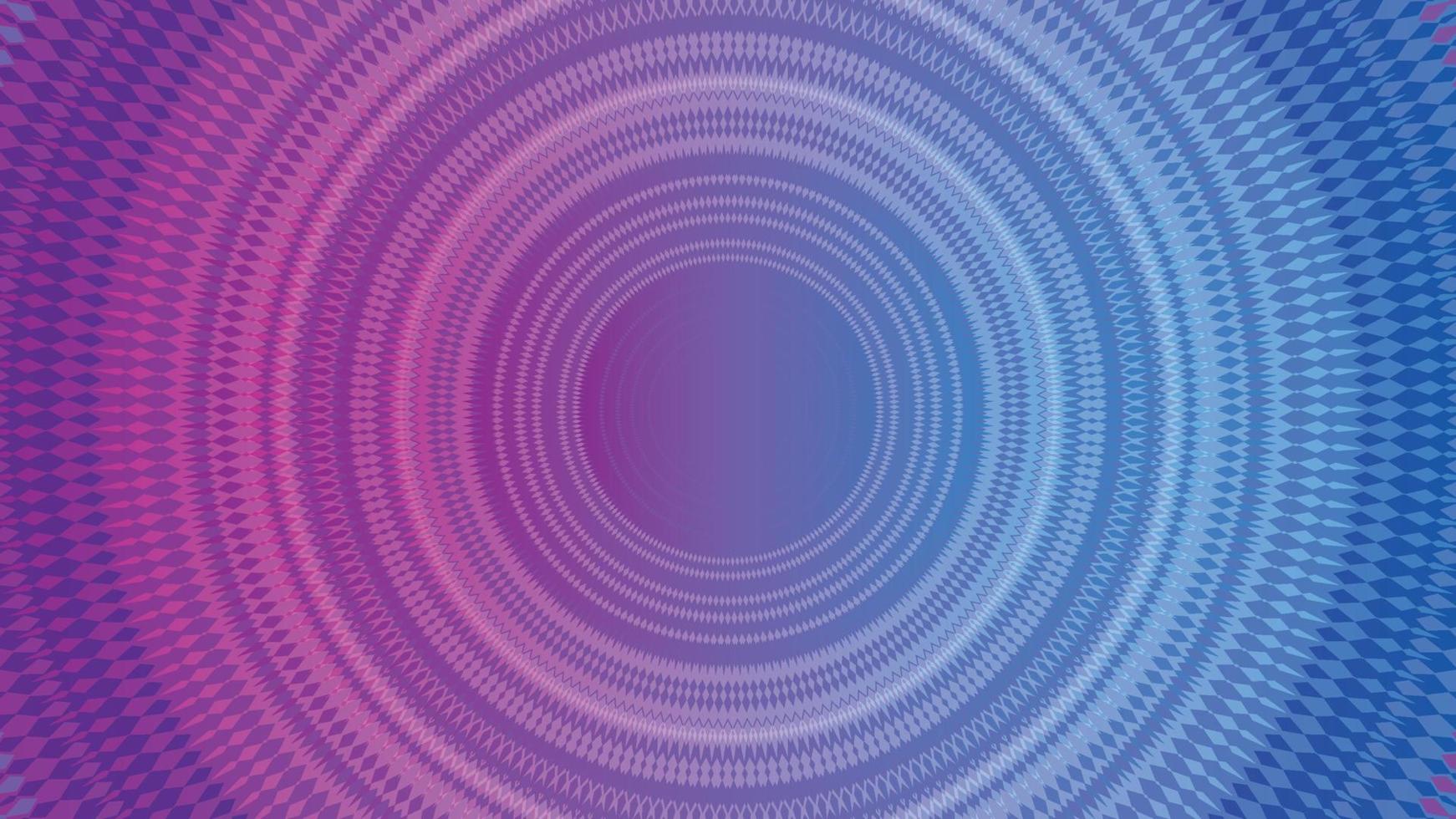 A circle with a blue and pink background and the vector
