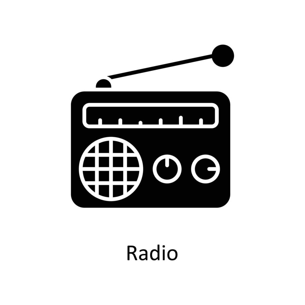 Radio Vector  Solid Icons. Simple stock illustration stock