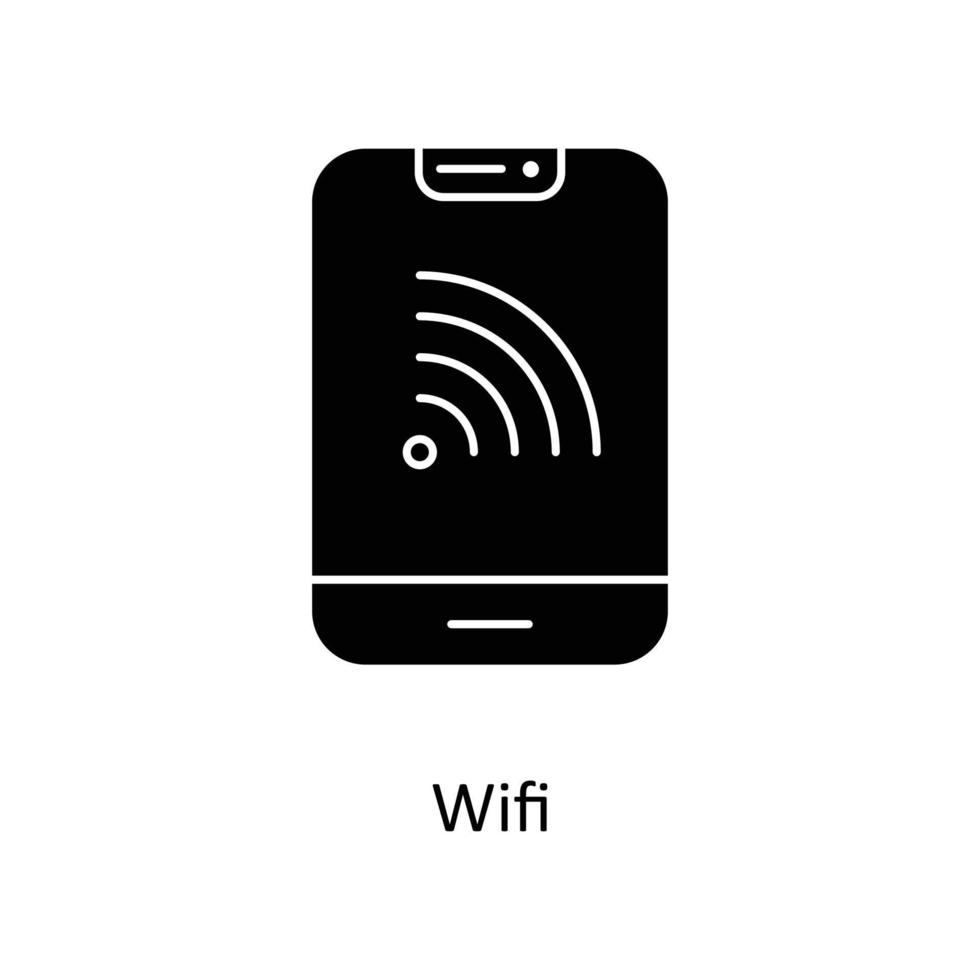 Wifi vector sólido iconos sencillo valores ilustración valores