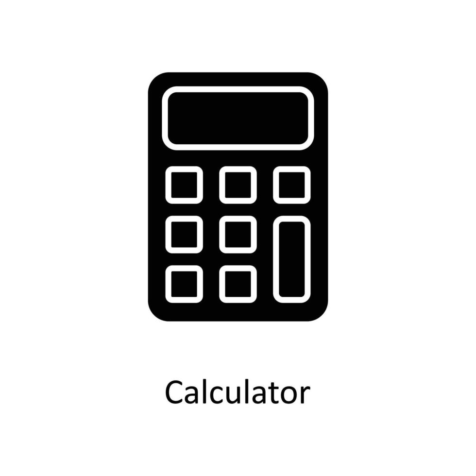 Calculator Vector  Solid Icons. Simple stock illustration stock