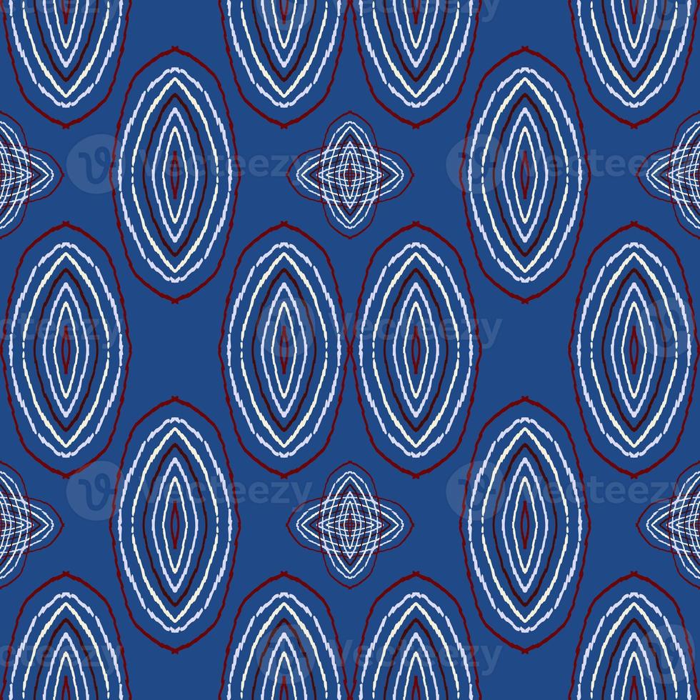 blue geometric ethnic pattern illustration background photo