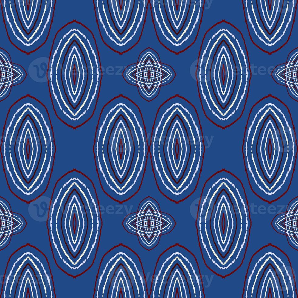 blue geometric ethnic pattern illustration background photo