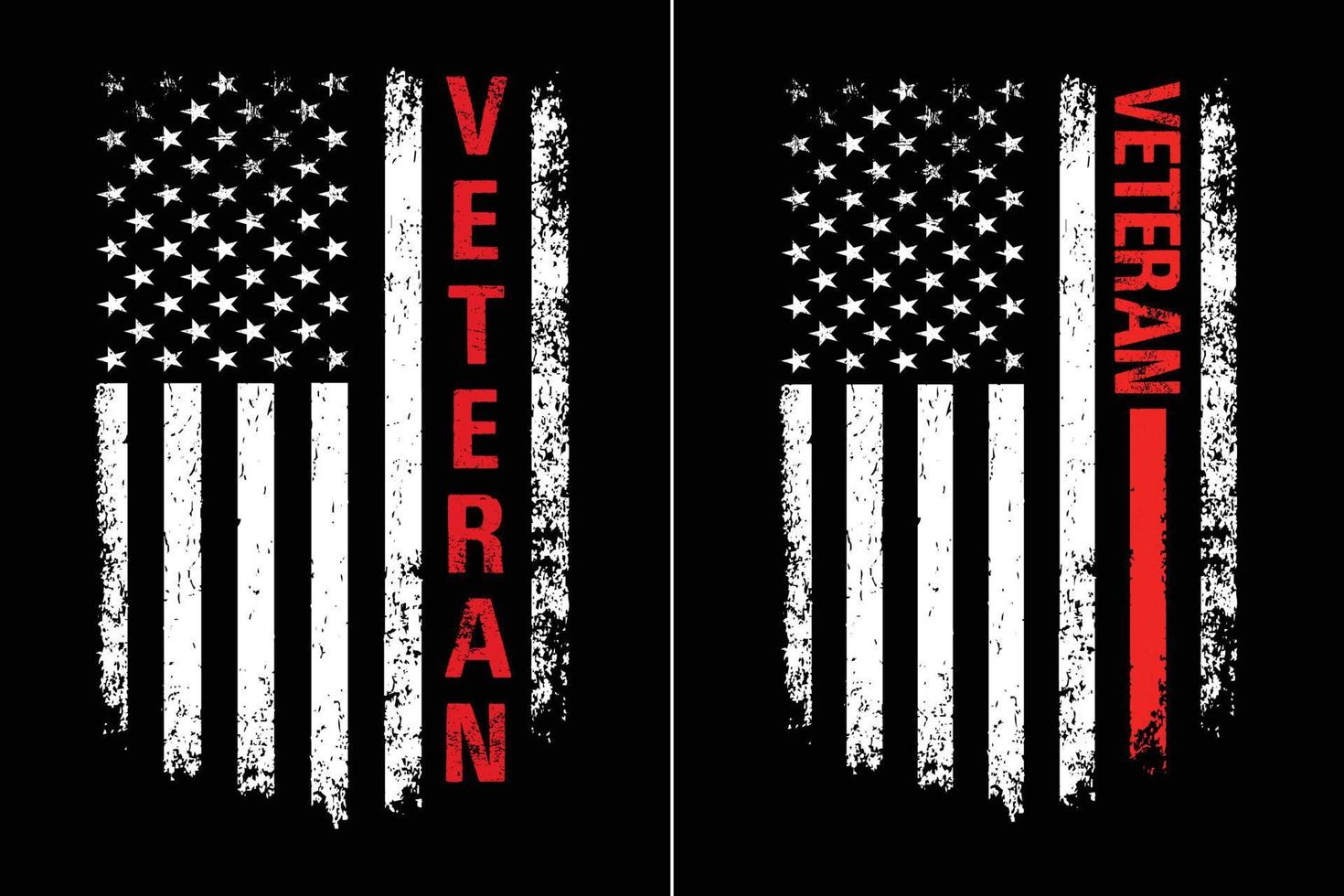 American Veteran Flag Design vector