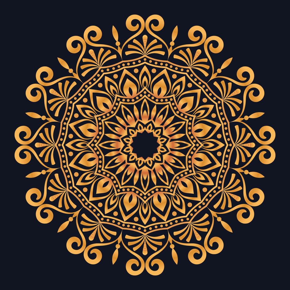 elementos decorativos lujo ornamento patrón gradiente mandala diseño vector