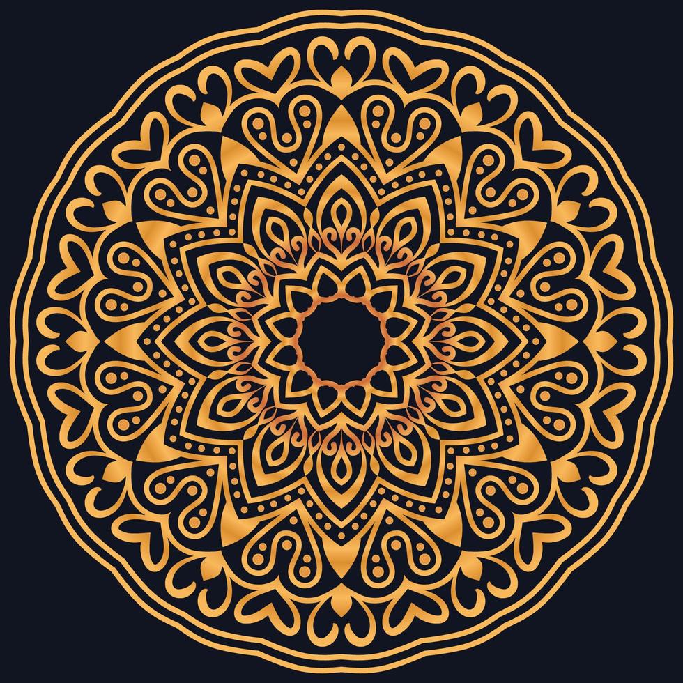 Decorative elements luxury ornament pattern gradient mandala design vector