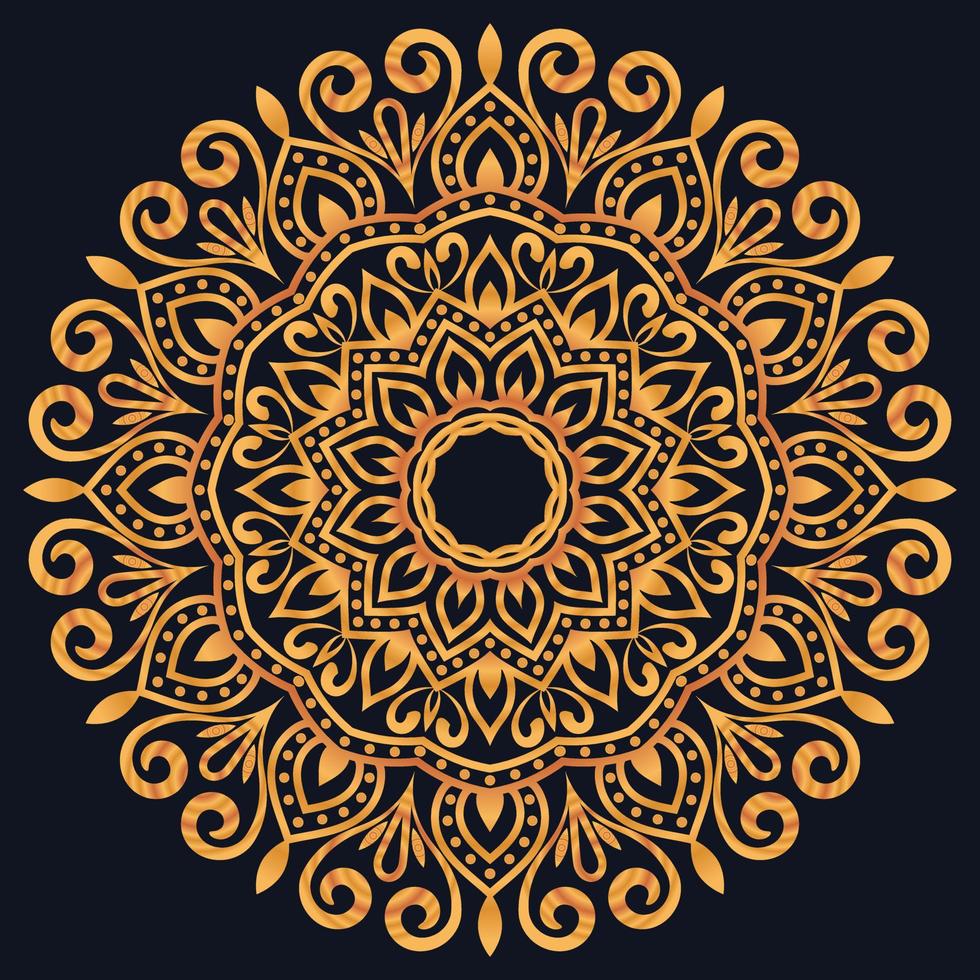 Decorative elements luxury ornament pattern gradient mandala design vector