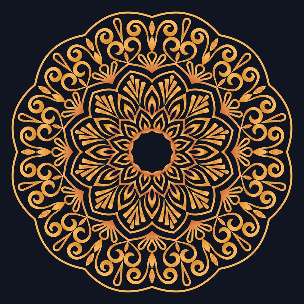 Decorative elements luxury ornament pattern gradient mandala design vector