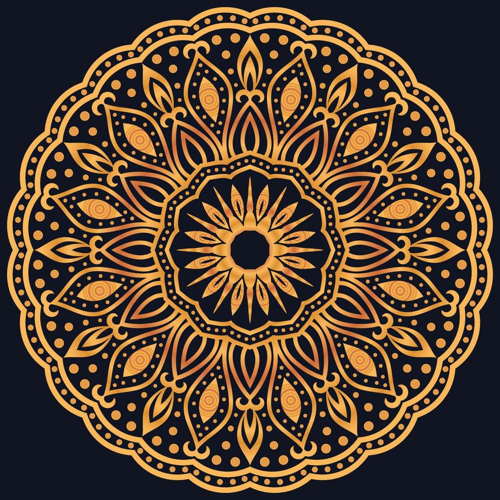 Decorative elements luxury ornament pattern gradient mandala design vector