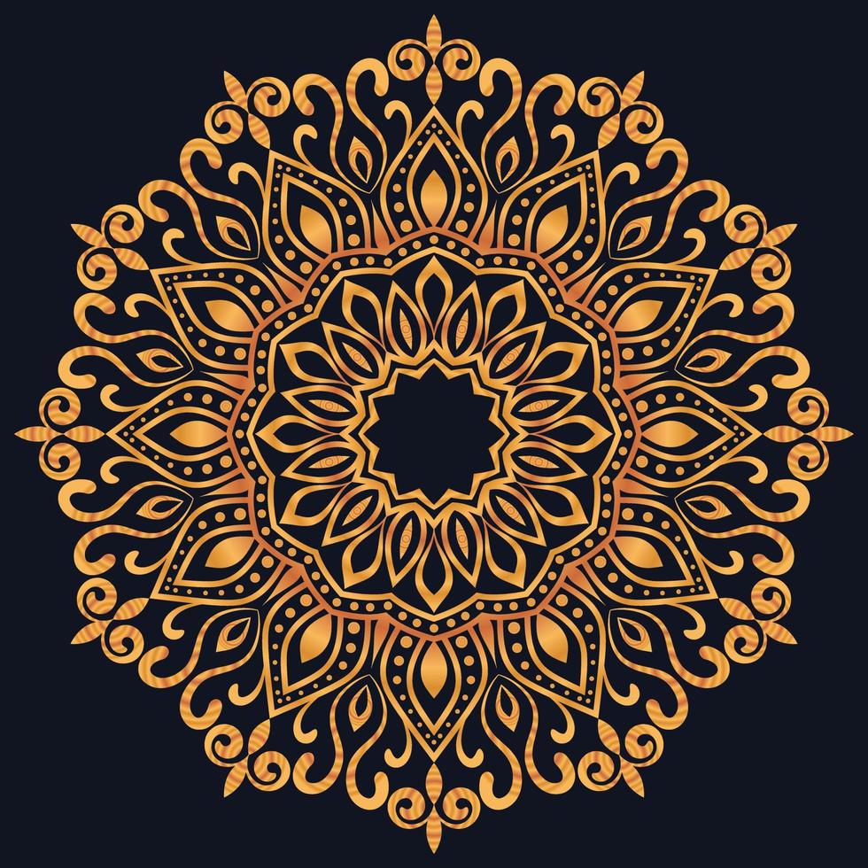 elementos decorativos lujo ornamento patrón gradiente mandala diseño vector