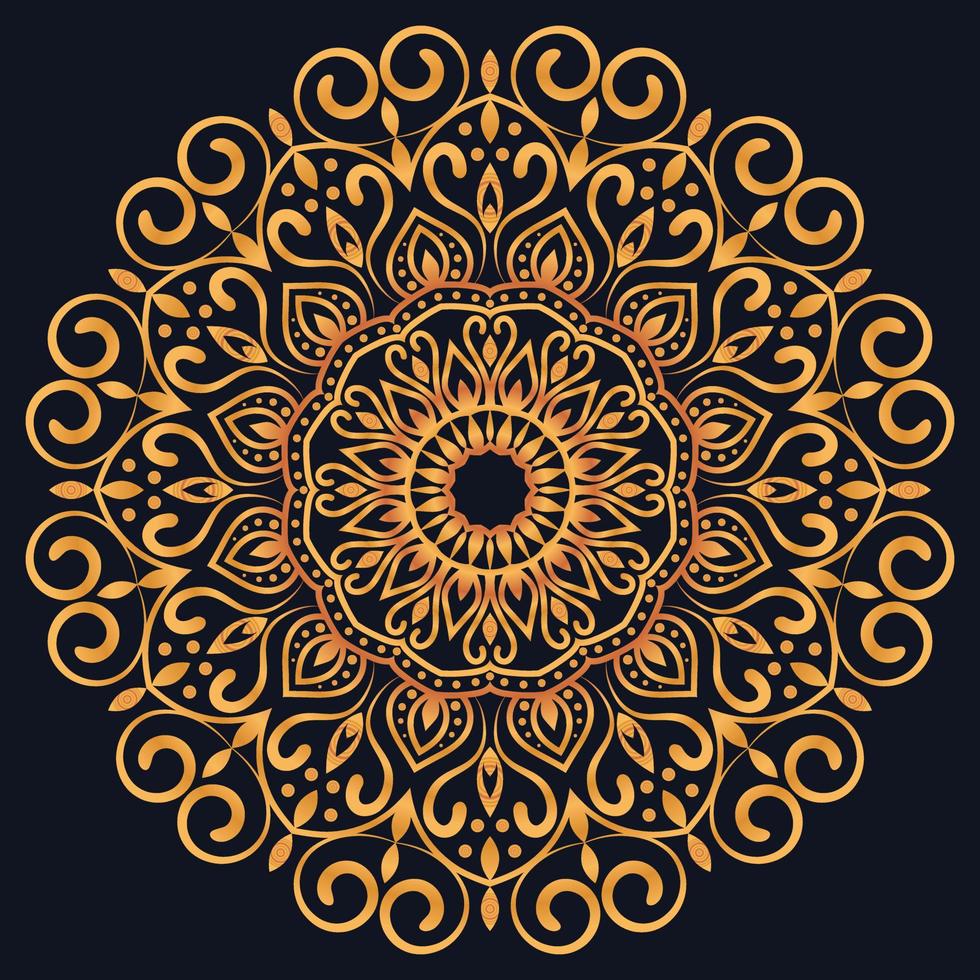 elementos decorativos lujo ornamento patrón gradiente mandala diseño vector