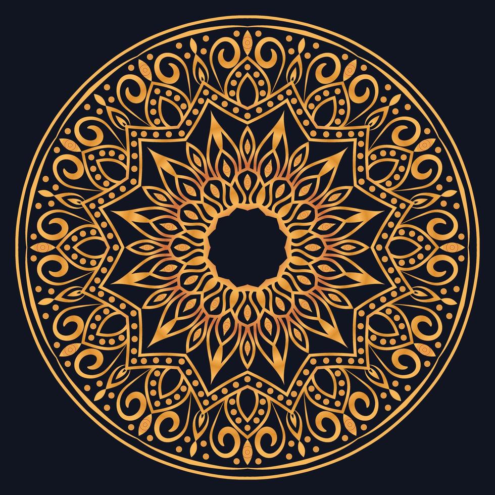 Decorative elements luxury ornament pattern gradient mandala design vector