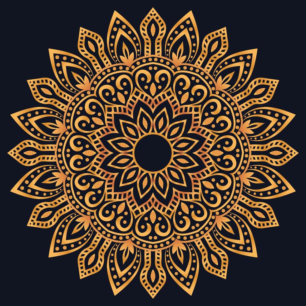 Decorative elements luxury ornament pattern gradient mandala design vector