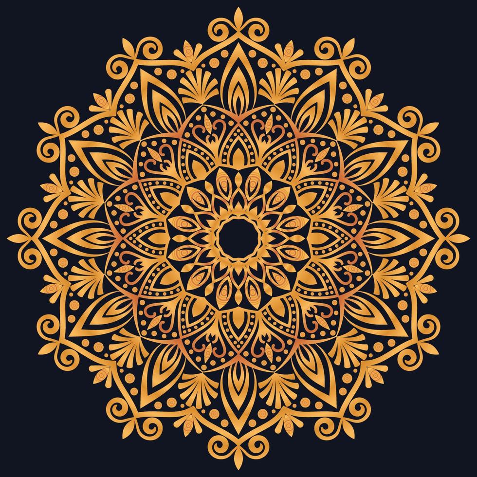 Decorative elements luxury ornament pattern gradient mandala design vector