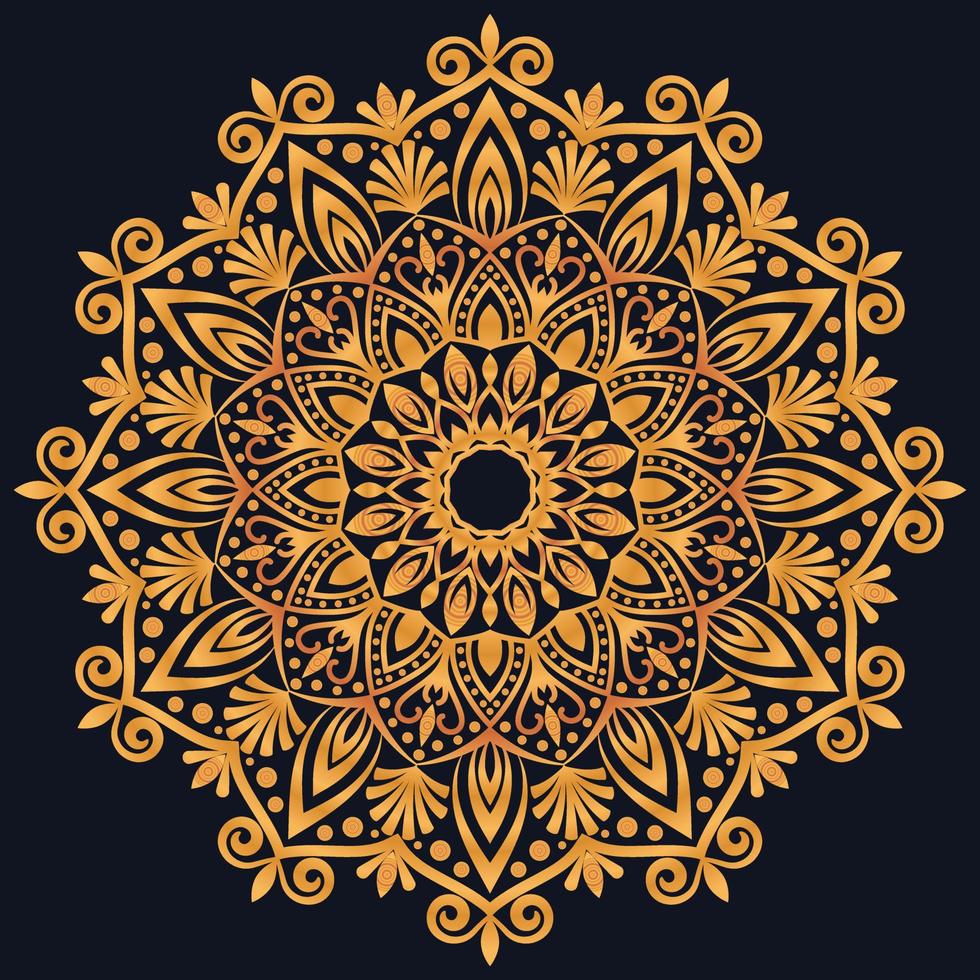 elementos decorativos lujo ornamento patrón gradiente mandala diseño vector