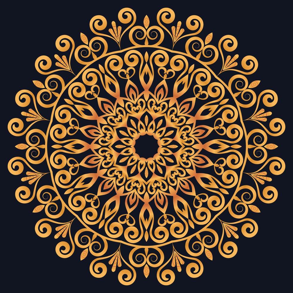 elementos decorativos lujo ornamento patrón gradiente mandala diseño vector