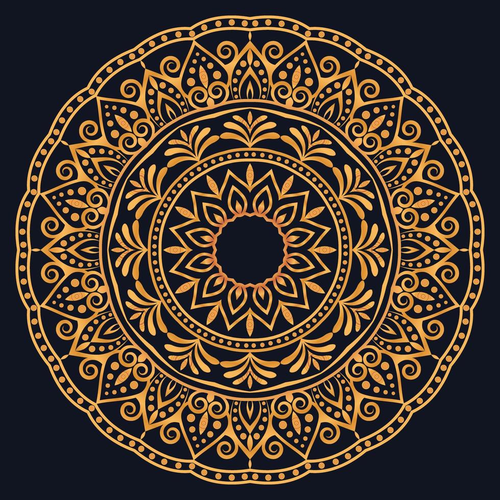 Decorative elements luxury ornament pattern gradient mandala design vector