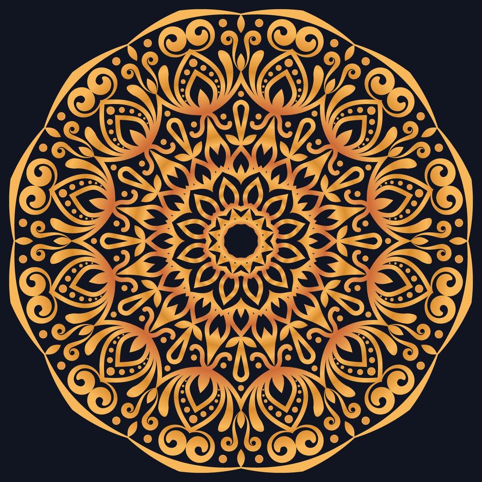Decorative elements luxury ornament pattern gradient mandala design vector